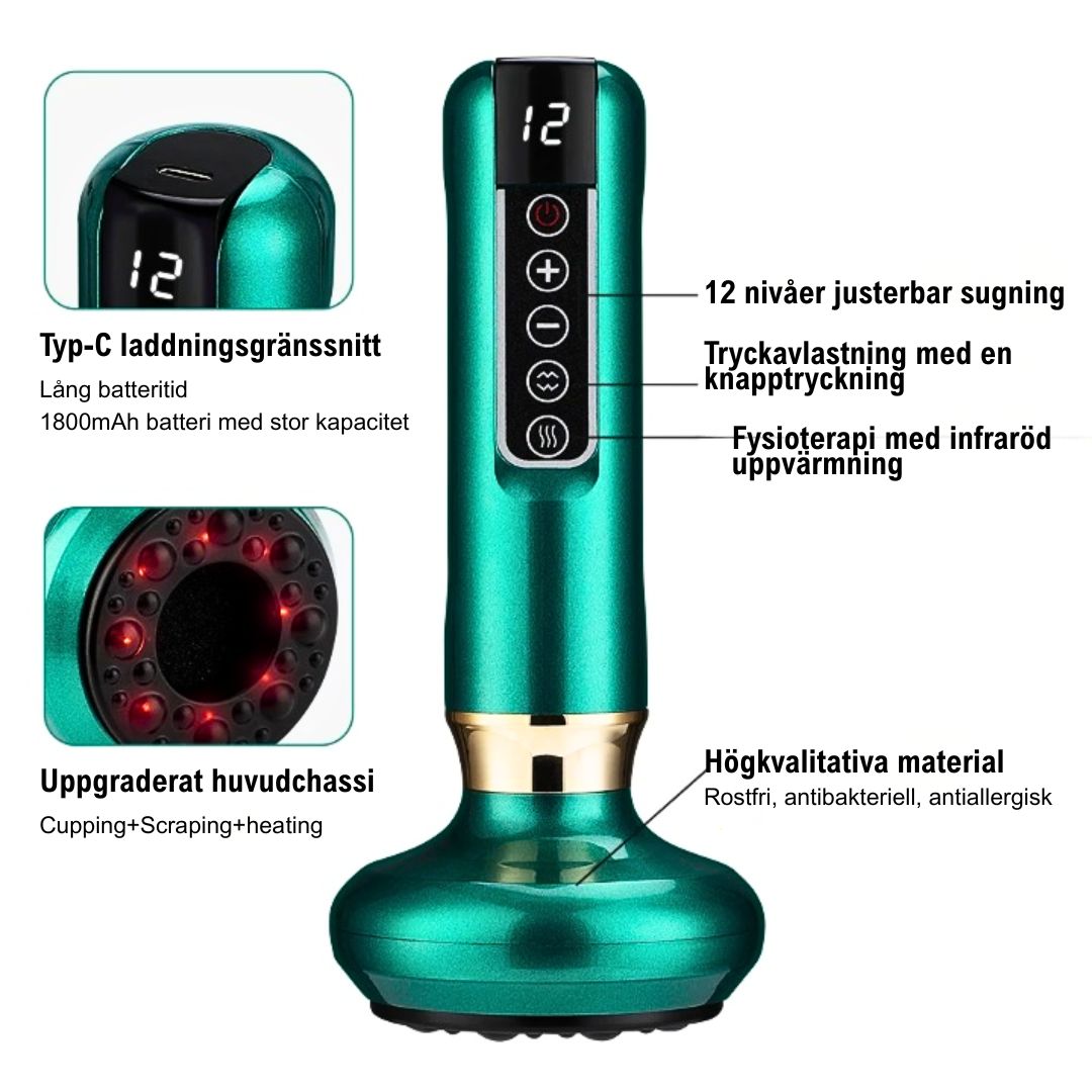 GlowCup - Cellulitisverwijderaar en huidversteviging met rood licht en Cuppingtherapie