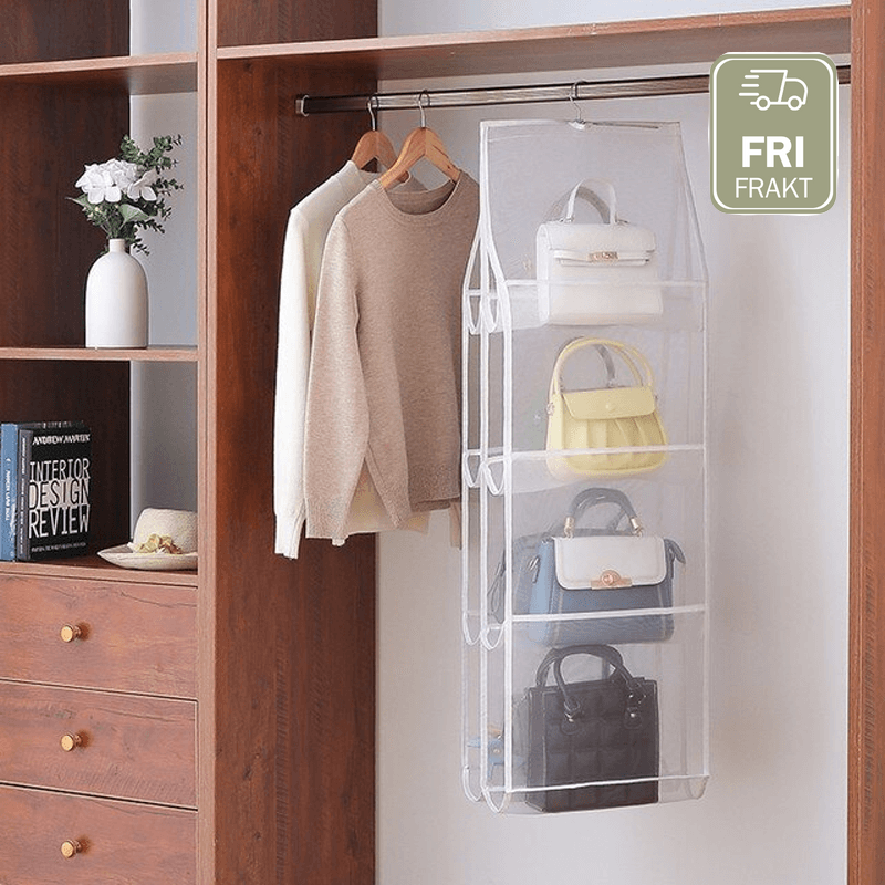 Hangende garderobe-organiser voor handtassen en schoenen