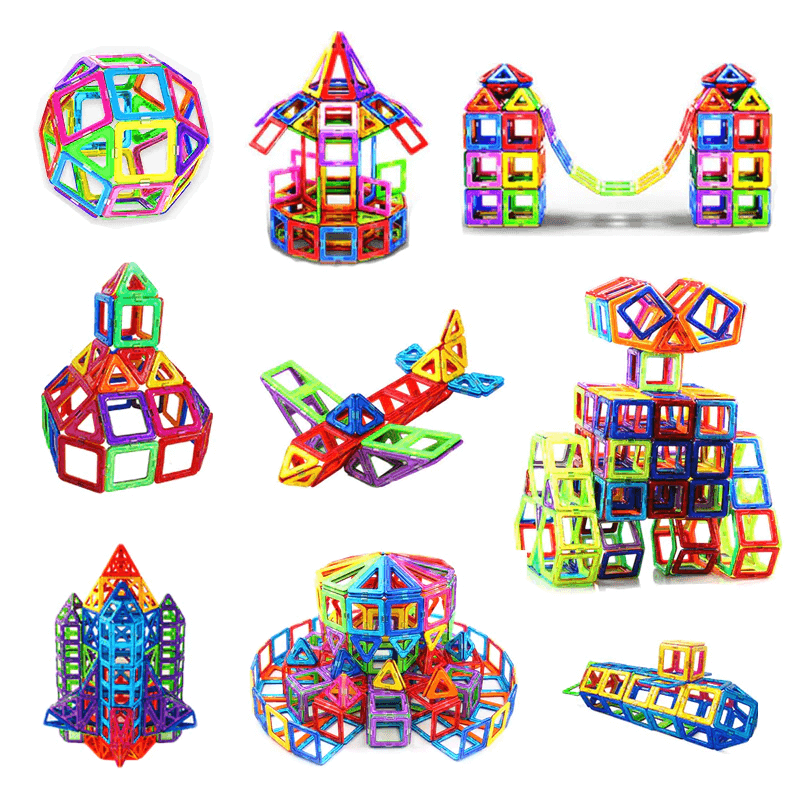 Magnetische Bouwstenen - Montessori Magnetische Sets voor Creatief Spelen, Bouwen en Leren, Perfect Educatief Speelgoed voor Kinderen