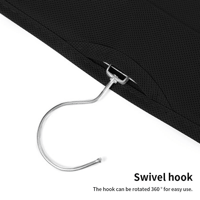 Zwarte Hangende Garderobe Organiser met 6 Zakken | Dubbelzijdige Opbergoplossing voor Tassen, Schoenen & Kleding