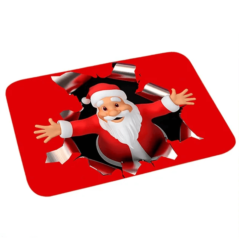 60x40 cm Welcoming Flanellen Kerstdeken - Vrolijk Kerstfeest, Kerstman, Ster, Rendier