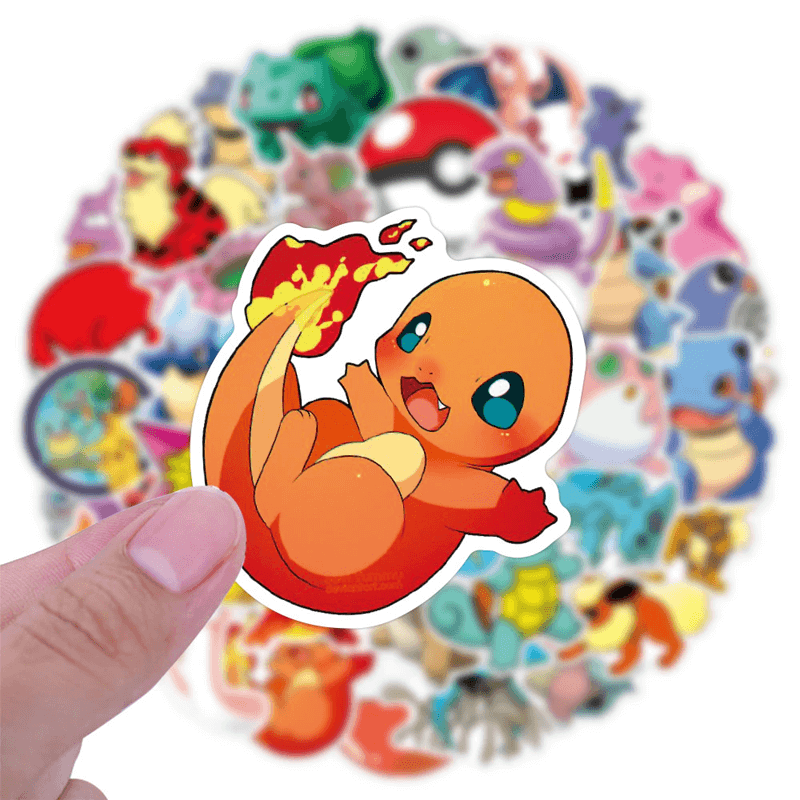 Set Poke Stickers - 50 unieke stickers voor verzamelaars en fans