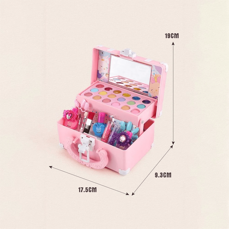 Make-up set in kleurrijk plastic | Wasbaar & Niet-giftig Make-up Speelgoed voor Kinderen - Fantasierijk Spelen & Perfect Cadeau voor Meisjes 3+