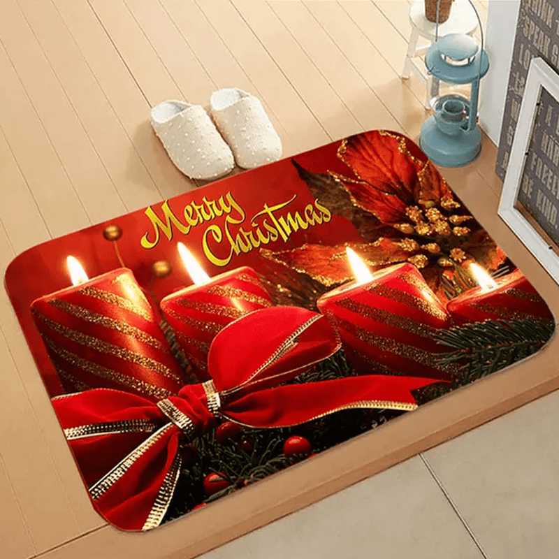 60x40 cm Welcoming Flanellen Kerstdeken - Vrolijk Kerstfeest, Kerstman, Ster, Rendier