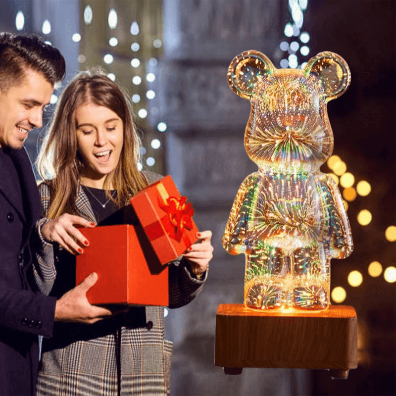 3D beer glas nacht licht vuurwerk