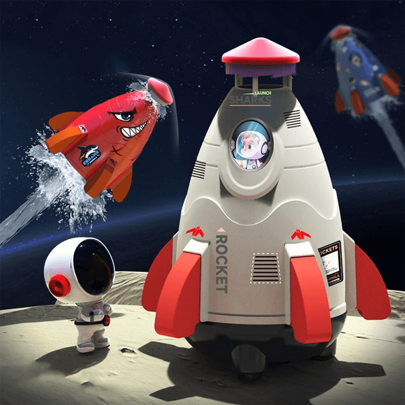 Waterraket Sproeier voor Kinderen | Buitenspelen & Zomerpret met Onder Druk Water Spuitende Raket