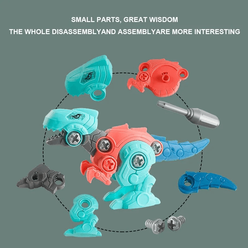 Dinosaurus Ei-set - Verrassingsei met bouwstenen, demonteer en zet je eigen dinosaurussen in elkaar, doe-het-zelf blindbox-speelgoed voor kinderen