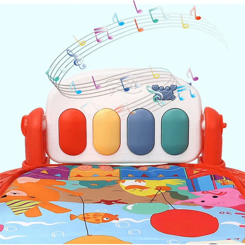 Baby Speelkleed met Muziek & Speelgoed | 3-in-1 Activiteitengym voor Pasgeborenen & Baby's - Zacht, Draagbaar & Ontwikkelingsgericht Spelen van 0-18 Maanden