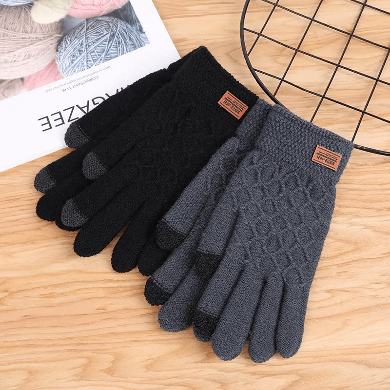 Gebreide wollen handschoenen