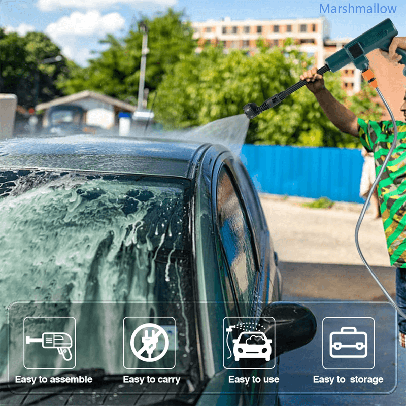 AquaJet Krachtige Accu Draadloze Hogedrukreiniger 3500W 28 Bar