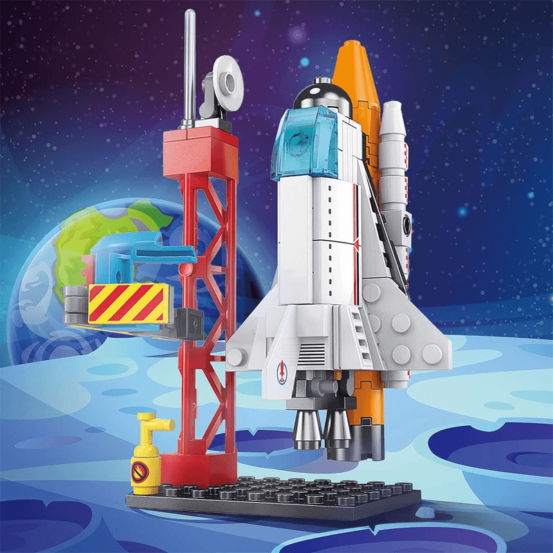 AstroPlay - Ruimteraket met astronautfiguur en lanceerplatform voor kinderen