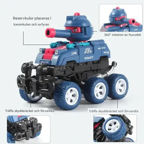 Miniatuur Zeswielig Schuiftank Speelgoed