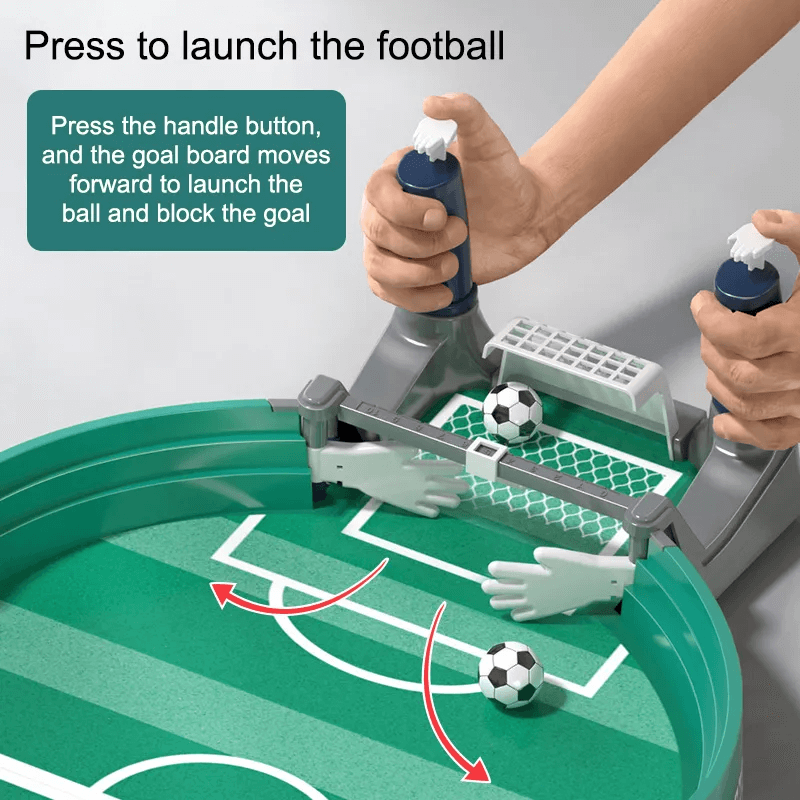 Tafelvoetbalspel voor kinderen & volwassenen - Minivoetbalspel in hout & ABS | Interactief 2-in-1 bordspel voor 2-4 spelers