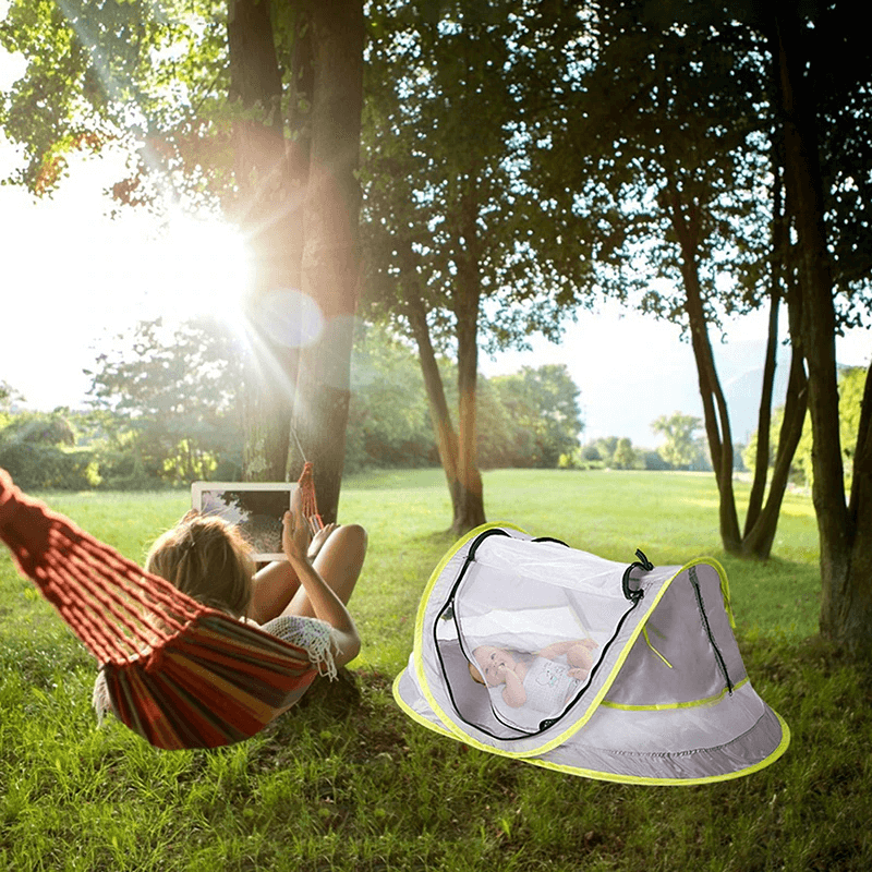 Pop-Up UV-tent voor kinderen Strandtent Zonnetent Draagbaar, Klamboe