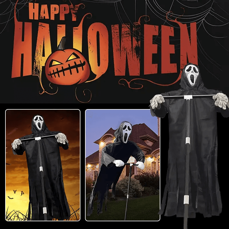 Enge spook vogelverschrikker - Halloween Decoratie voor tuin en erf, enge vogelverschrikker zwaaiend in de wind