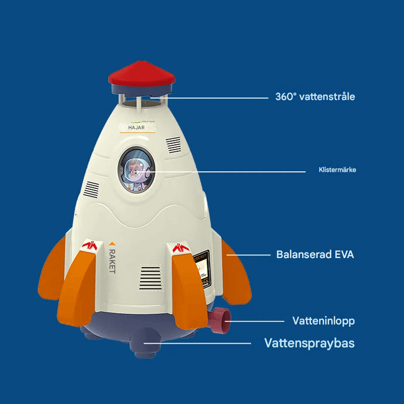 Waterraket Sproeier voor Kinderen | Buitenspelen & Zomerpret met Onder Druk Water Spuitende Raket