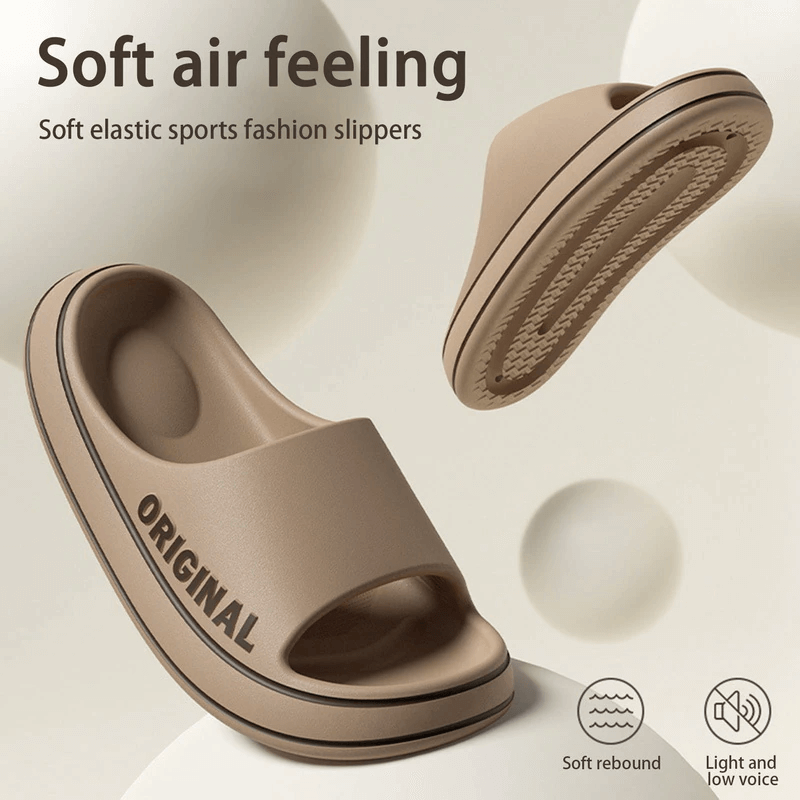 Comfortabele pantoffels met dikke zool