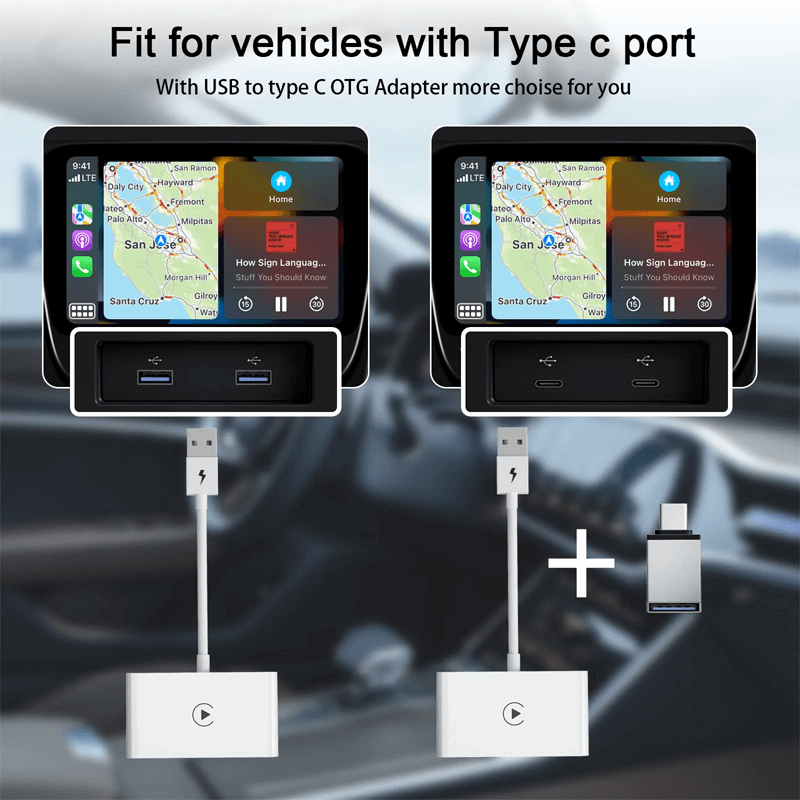 Draadloze CarPlay-adapter voor Android/Apple