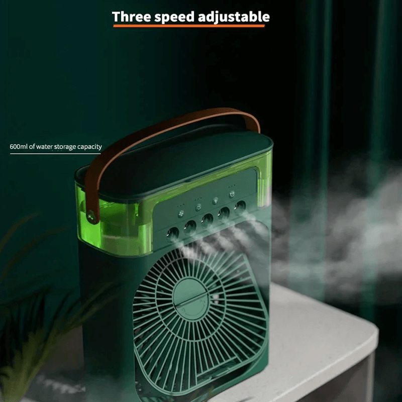 Draagbare tafelventilator airconditioner met waterkoeling