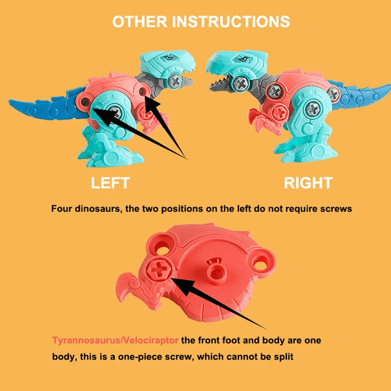 Dinosaurus Ei-set - Verrassingsei met bouwstenen, demonteer en zet je eigen dinosaurussen in elkaar, doe-het-zelf blindbox-speelgoed voor kinderen