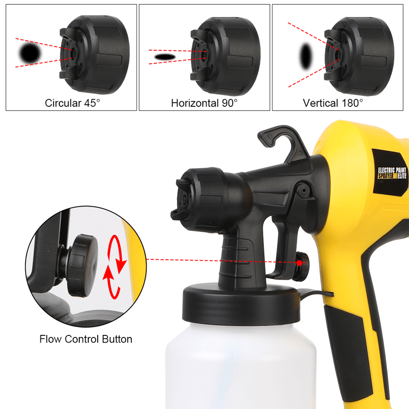 Elektrisch spuitpistool Verfpistool 800 ml