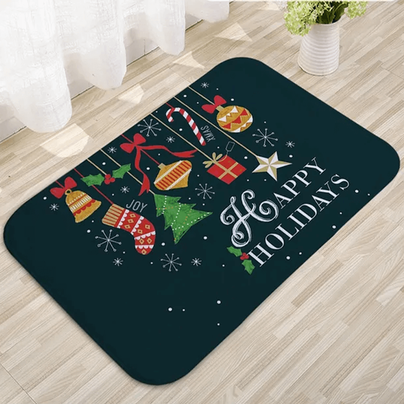 60x40 cm Welcoming Flanellen Kerstdeken - Vrolijk Kerstfeest, Kerstman, Ster, Rendier