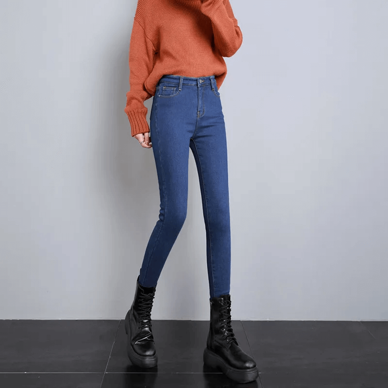 Smalle warme jeans