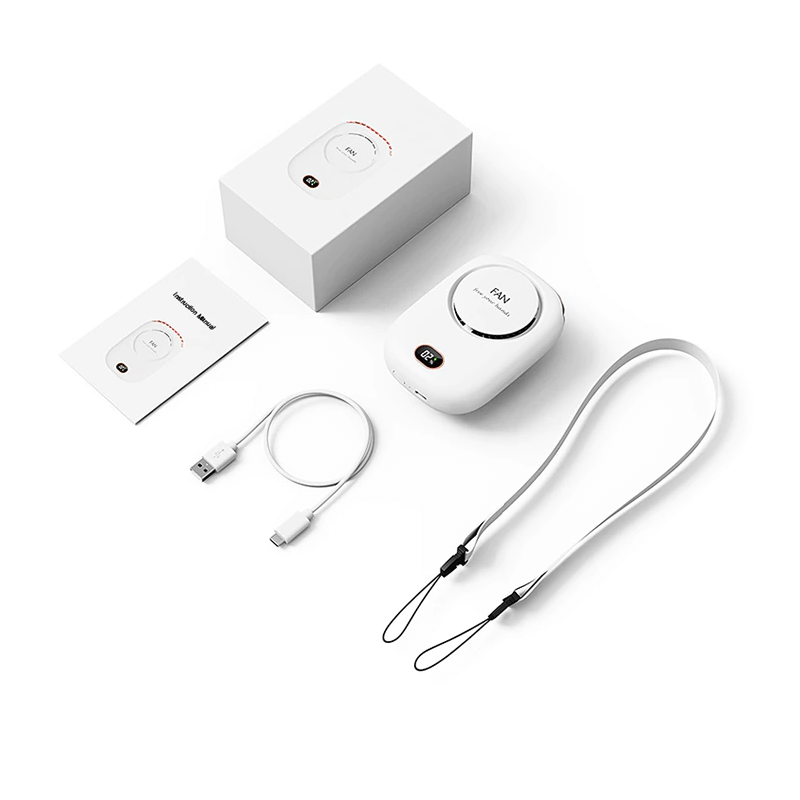 Draagbare, hangende minihalsventilator 2000mAh