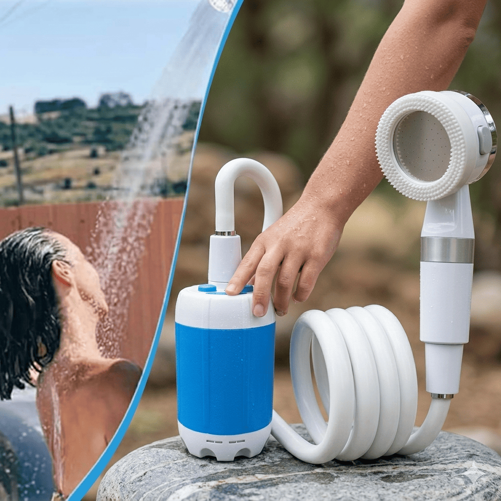 CampFlow - Draagbare douche met waterpomp