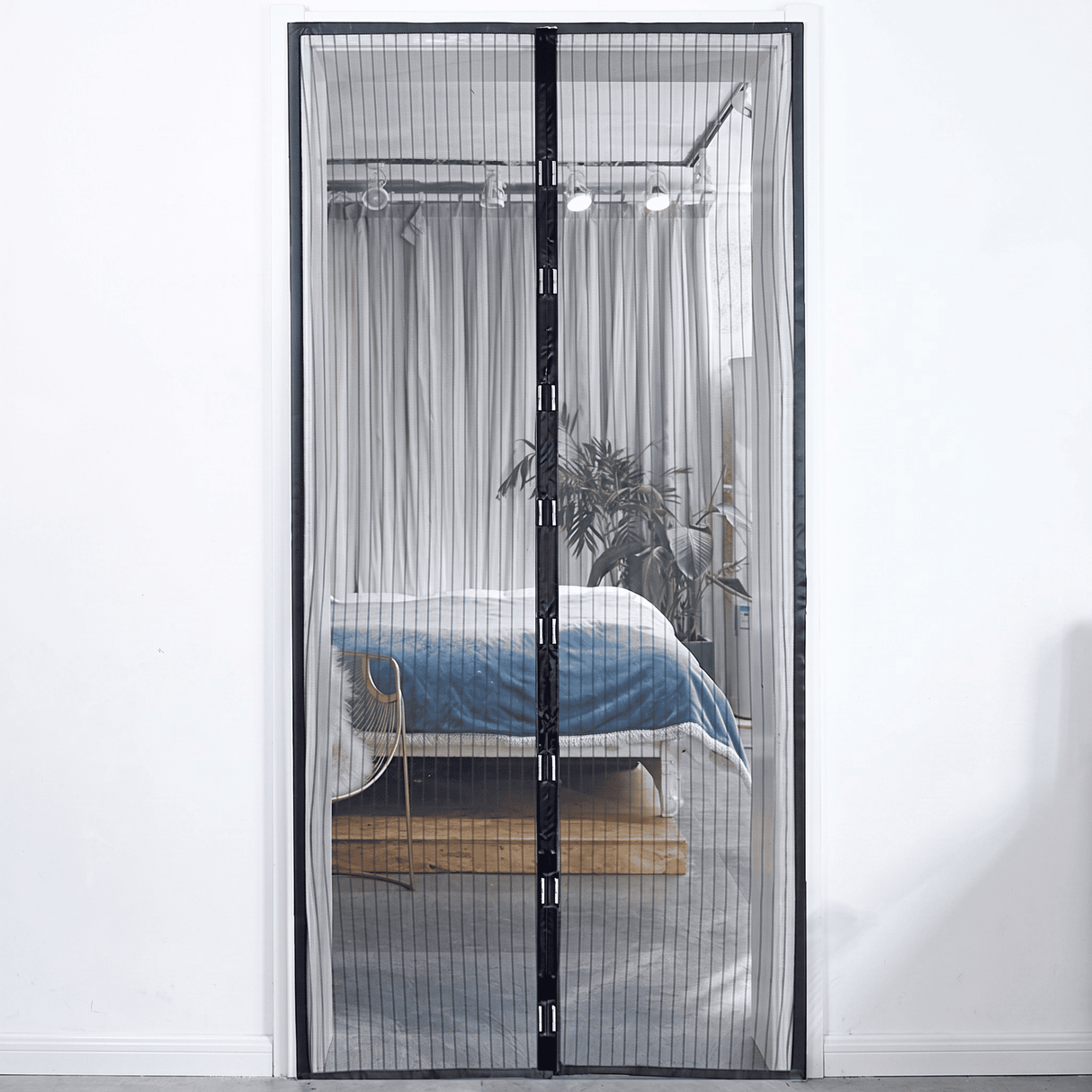 Magnetisch muskietennet voor deur met automatische sluiting | Insectennet met magnetisch slot - Bescherming tegen muggen voor patio, balkon & ingang (Meerdere maten)
