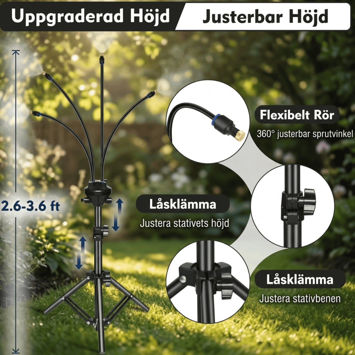 NORE – Stående Kylsystem Utomhus Vatten Dimma – Portabelt Kylsystem