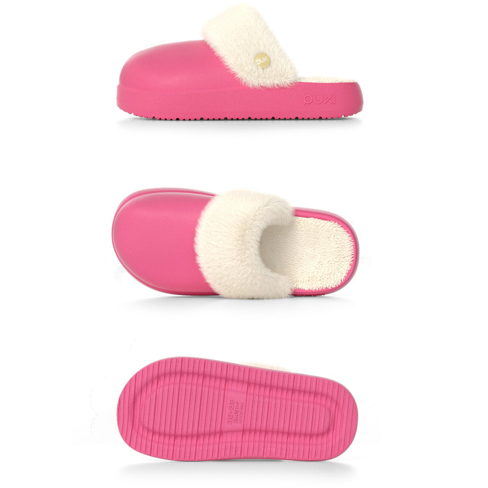 Comfortabele winterslippers met uitneembare binnenvoering van pluche EVA-zool