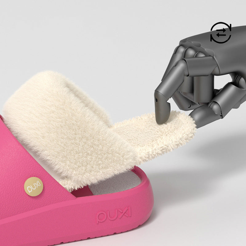 Comfortabele winterslippers met uitneembare binnenvoering van pluche EVA-zool
