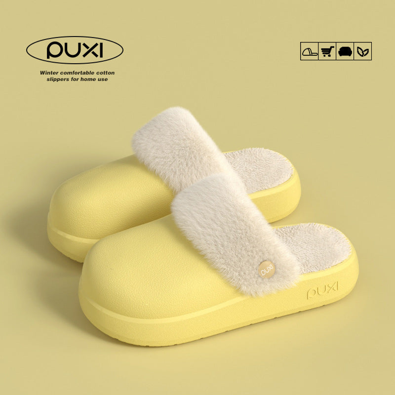 Comfortabele winterslippers met uitneembare binnenvoering van pluche EVA-zool