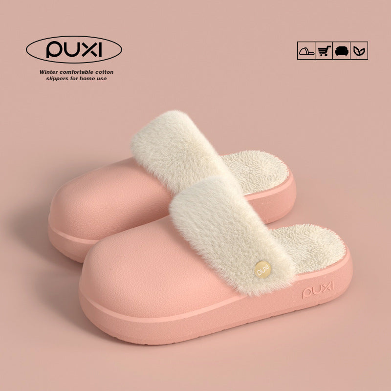Comfortabele winterslippers met uitneembare binnenvoering van pluche EVA-zool