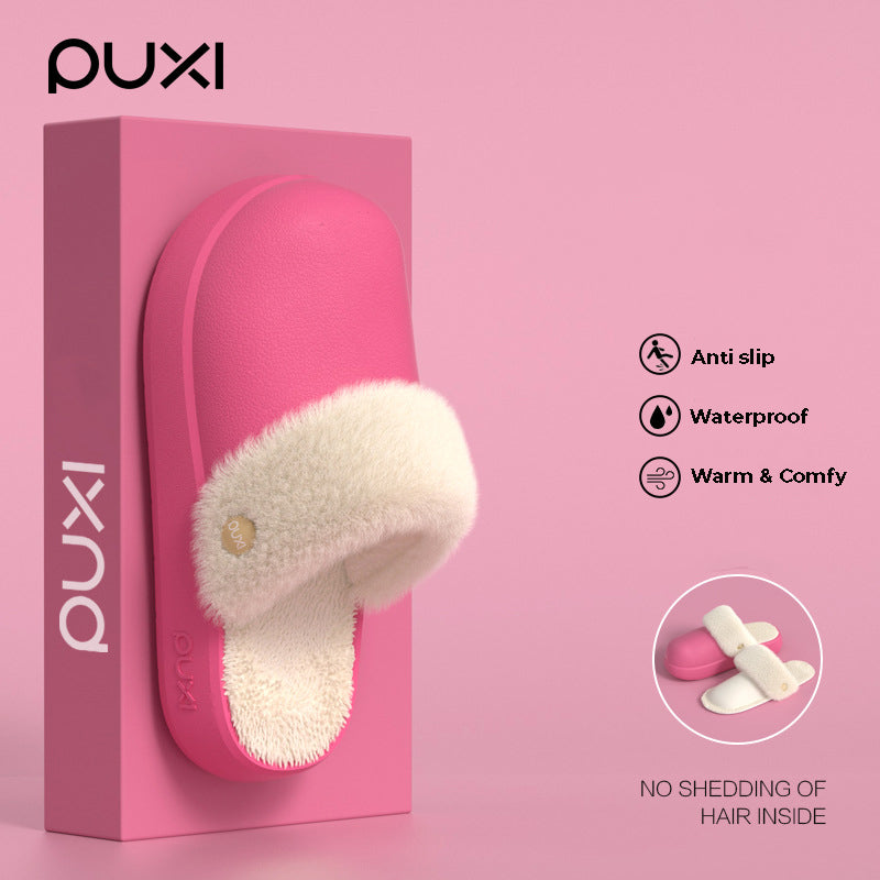 Comfortabele winterslippers met uitneembare binnenvoering van pluche EVA-zool