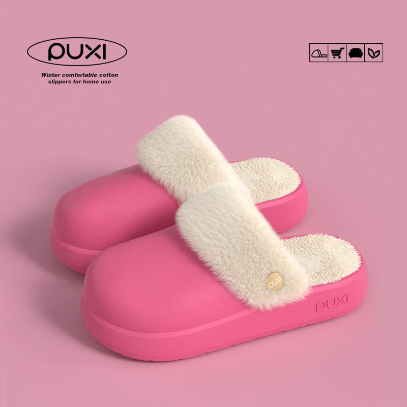 Comfortabele winterslippers met uitneembare binnenvoering van pluche EVA-zool