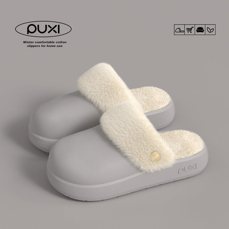 Comfortabele winterslippers met uitneembare binnenvoering van pluche EVA-zool