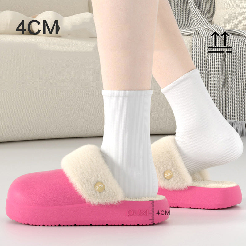 Comfortabele winterslippers met uitneembare binnenvoering van pluche EVA-zool