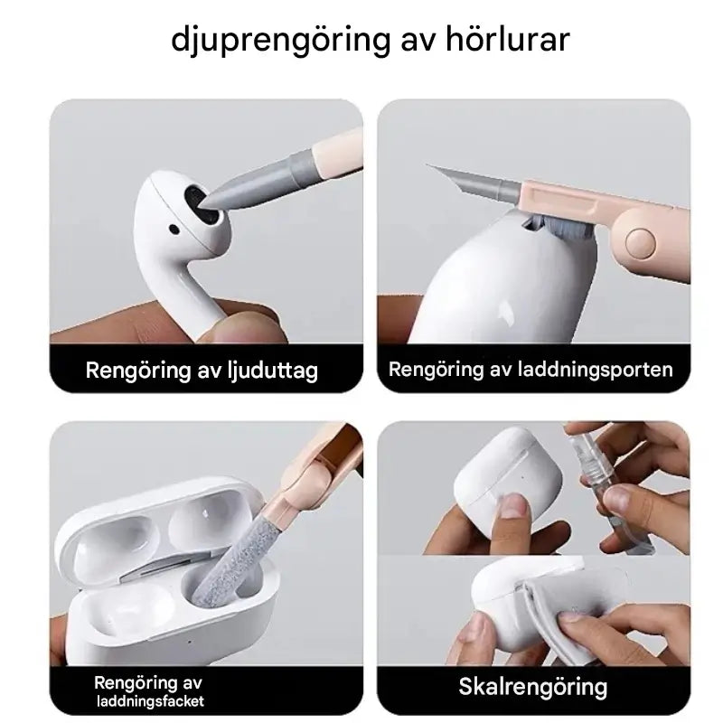 CleanMate - 7-in-1 Toetsenbord & Koptelefoon Schoonmaak Kit | Smart Care Oplossing voor Computer & Tech Gadgets