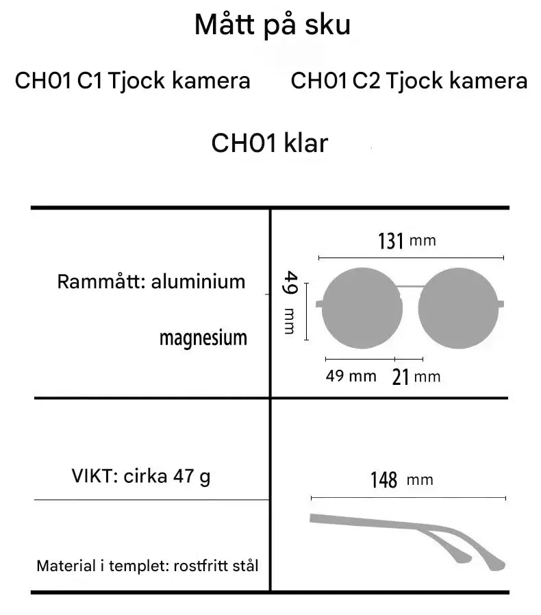 Solvyn - Verstelbare Ronde Zonnebril voor Mannen & Vrouwen | Gepolariseerd met ND-achtige Filters en Retro Stijl