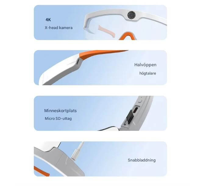 SmartSol - Zonnebril met ingebouwde camera en draadloze hoofdtelefoon | Compact en functioneel voor actieve avonturen