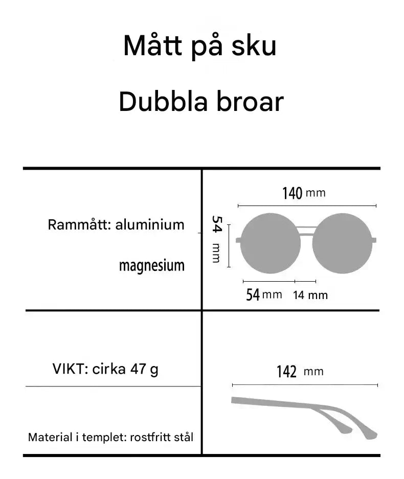 Solvyn - Verstelbare Ronde Zonnebril voor Mannen & Vrouwen | Gepolariseerd met ND-achtige Filters en Retro Stijl