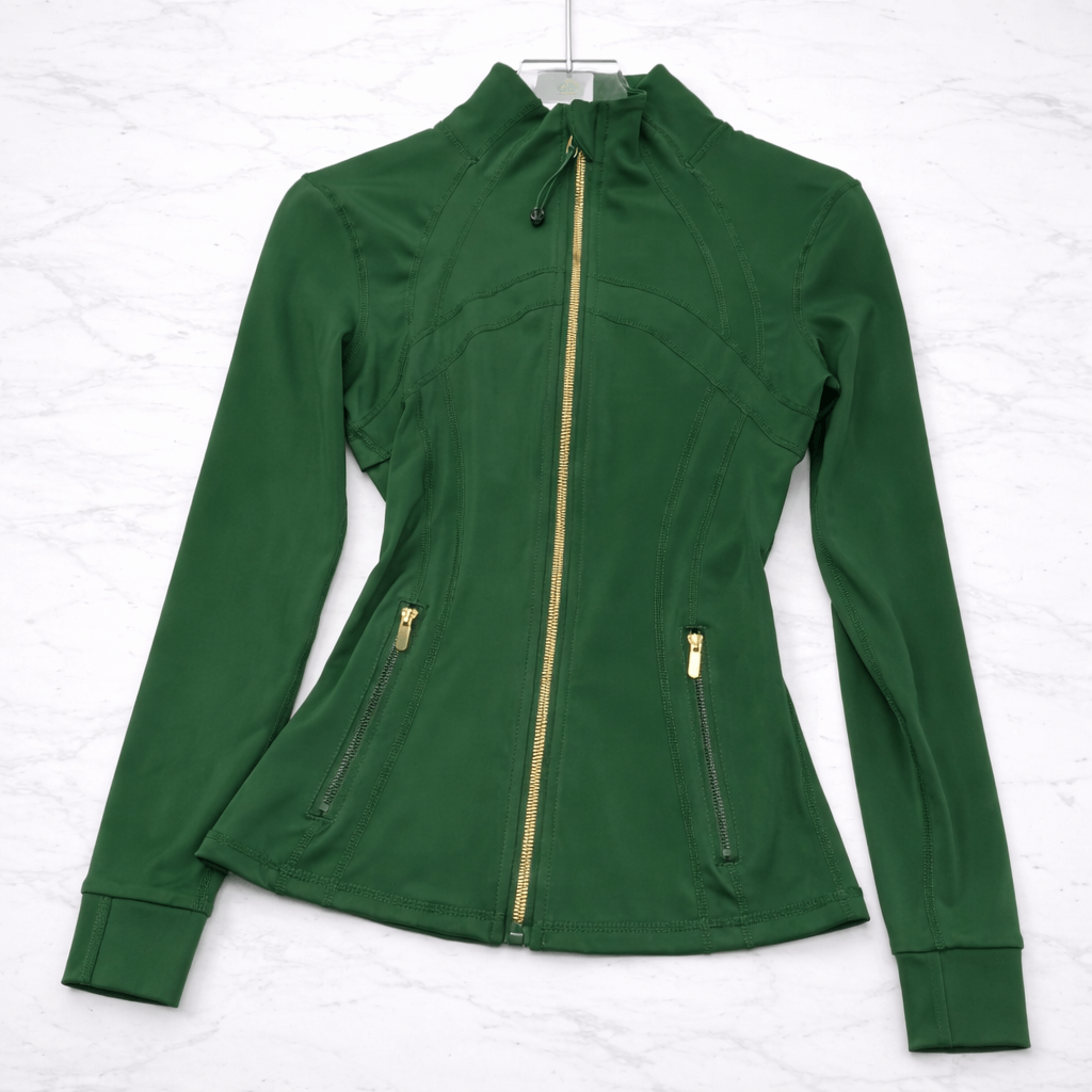 SilkMotion – Slimmad Yoga- och Träningsjacka med Dragkedja, Snabbtorkande Material & Följsam Passform för Aktiv Vardag