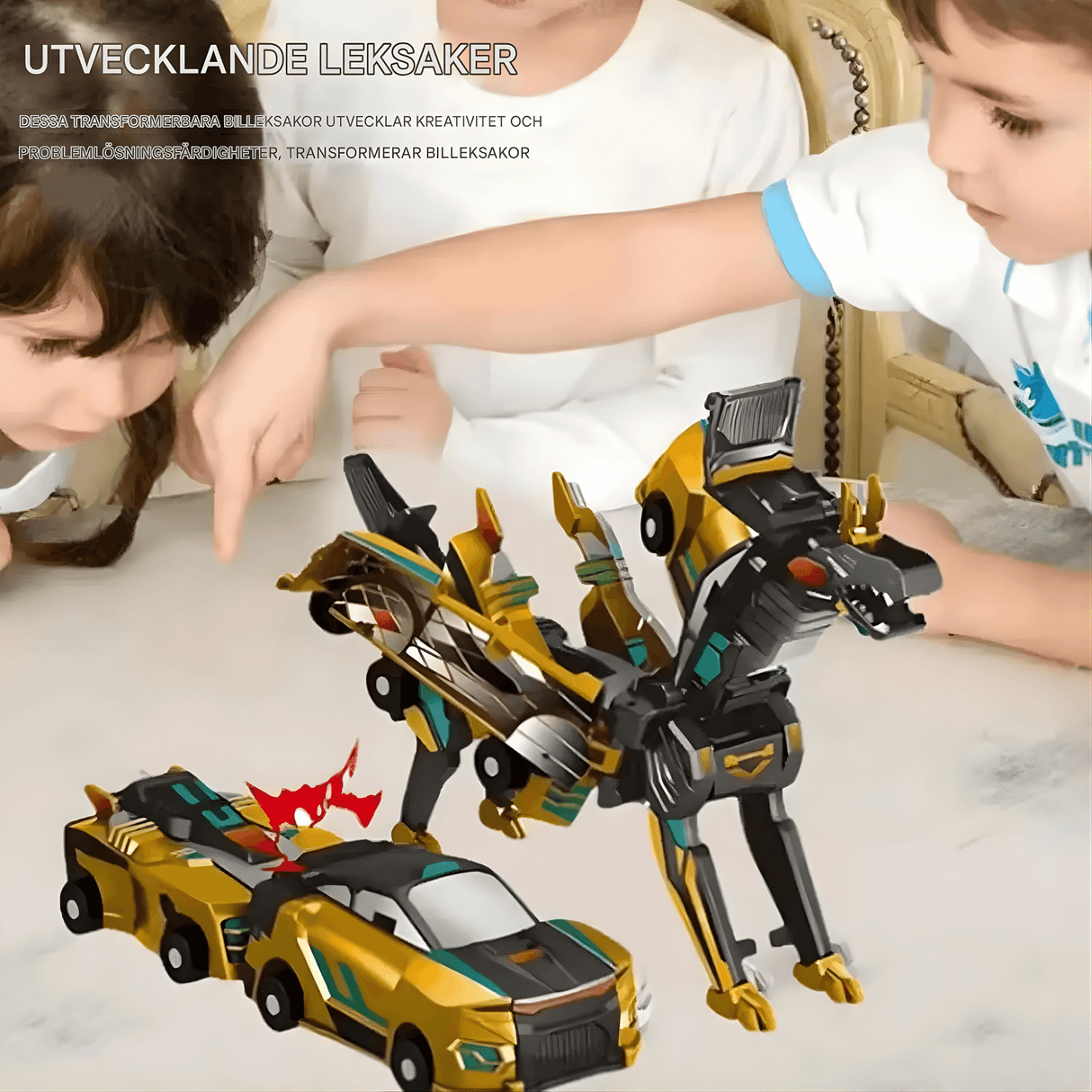 SkyDrake – Magnetisk Kollision-Bil som Förvandlas till Flygande Drake | 2-i-1 Lekfordon för Fantasi & Rörelselek