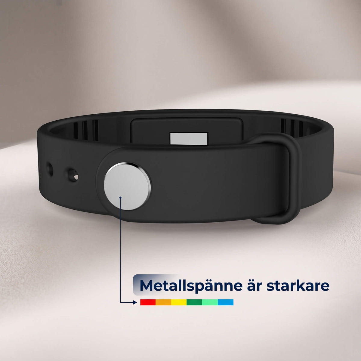 TempWave – Smart Armband med Temperaturmätare och Feberlarm – Vattentät Klocka med Vibrationslarm, Timer och Kalender