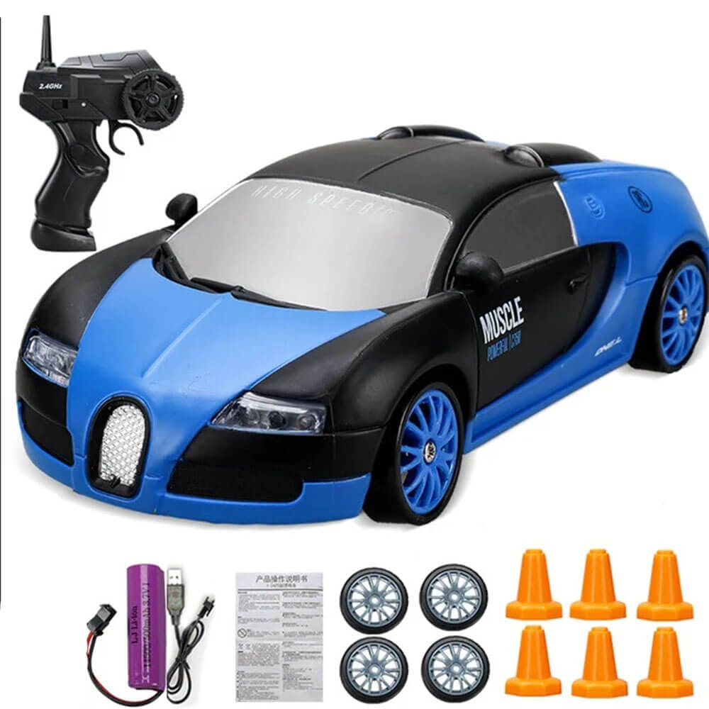 1:24 RC Drift Auto met Vierwielaandrijving - 15km/h Hoge Snelheid en Dynamisch Racen