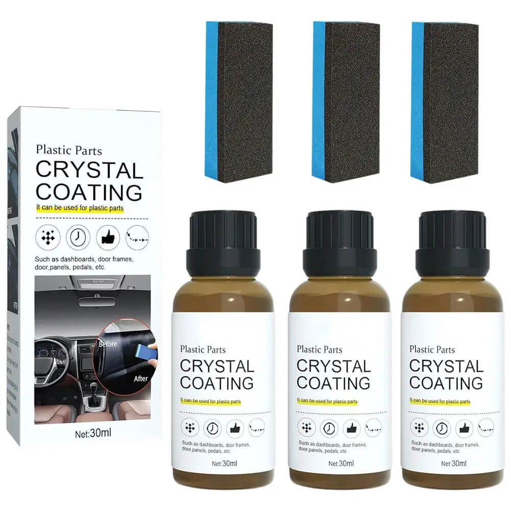 Car Plastic Renewal & Crystal Wax - Langdurige 30ml vloeistof voor auto-onderhoud en plastic vernieuwing
