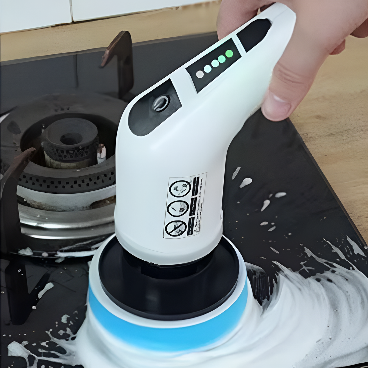 SpinClean - 9-in-1 elektrische reinigingsborstel met steel voor een milde reiniging