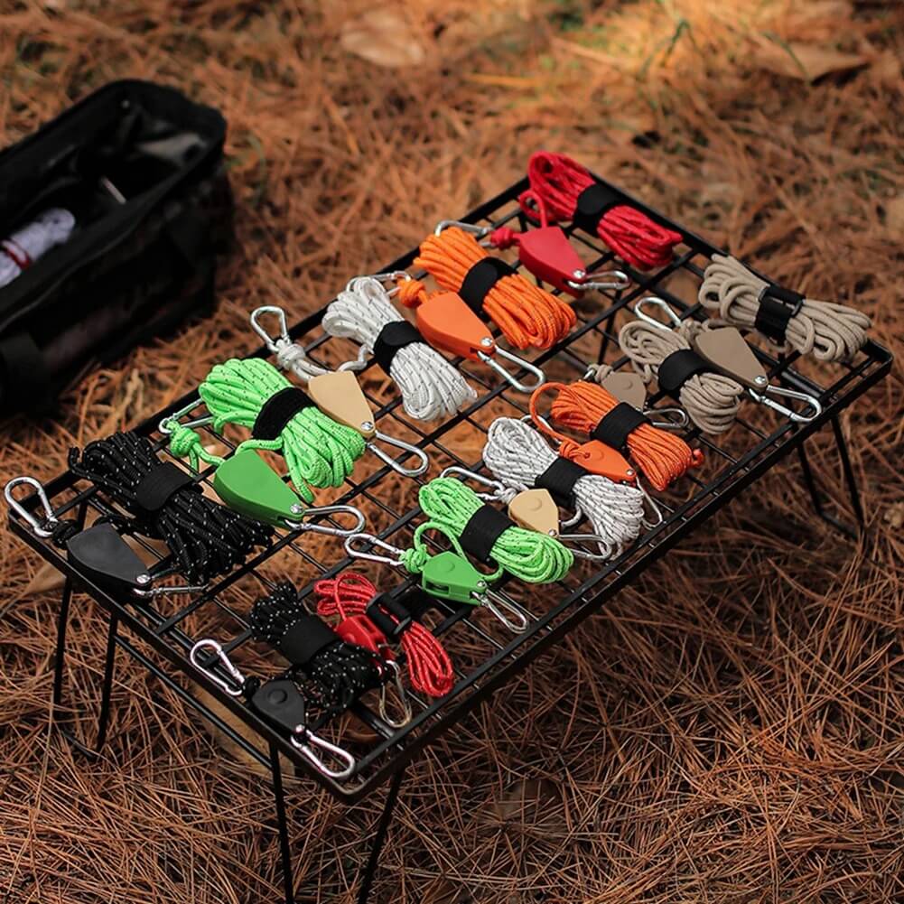 ReflectaCord - Reflecterend Tentkoord 5M met Verstelbaar Katrol voor Kamperen